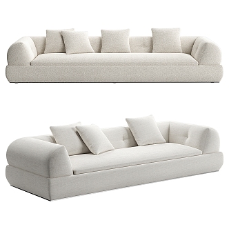 Minotti simple three-seat sofa 3d model