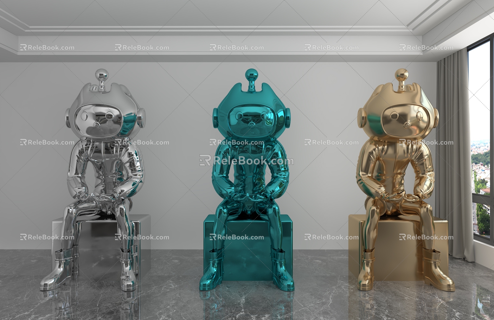 Modern Doll Ornaments 3d model