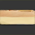 President Queso de Minas Fresco Cheese With Red Yellow Packaging And Sliced Portion