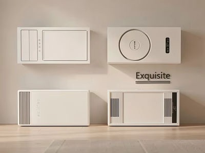 Exquisite White Wall Mounted Devices With Modern Design And Sleek Finish 3d model
