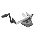 Heavy Duty Metal Bench Vice With Rotating Base Black Handle And Clamping Jaws