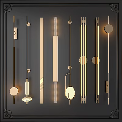 Modern Wall Lamps With Sleek Designs And Various Shapes For Indoor Decor 3d model
