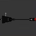 Modern Electronic Desk Lamp With Black Flexible Arm And Red Accent Design