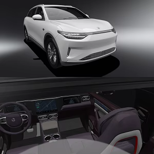 Hyundai Zero Run Car C11 Interior 3d model