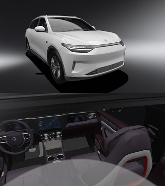 Hyundai Zero Run Car C11 Interior 3d model