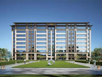 New Chinese-style Residential District Multi-storey House 3d model