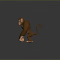 3D Rendered Muscular Gorilla Character With Strong Build And Dynamic Pose