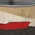 Modern Front Office Front Desk 3d model