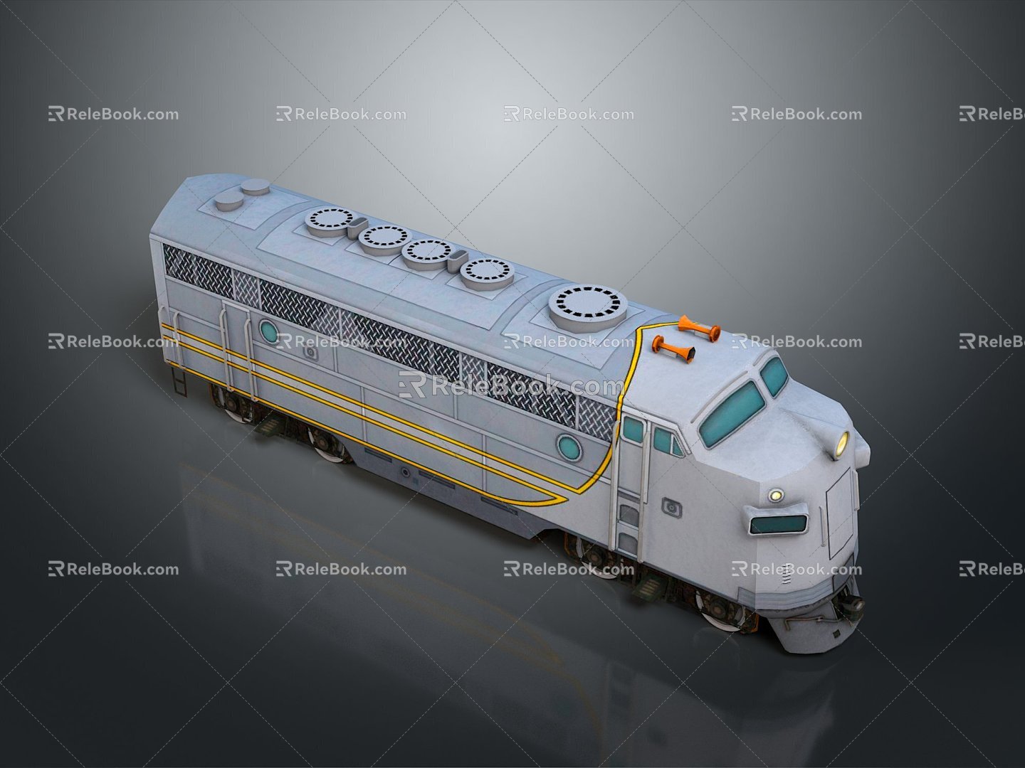 vintage train steam train train carriage locomotive head steam car carriage train modern vehicle 3d model