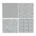 Various Decorative Wall Texture Patterns With Geometric Squared Striped And Natural Designs 3d model