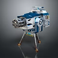 Futuristic Shark Head Shaped Mechanical Device With Tripod Stand And Number Two