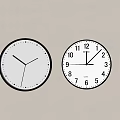 Modern clock wall clock combination 3d model