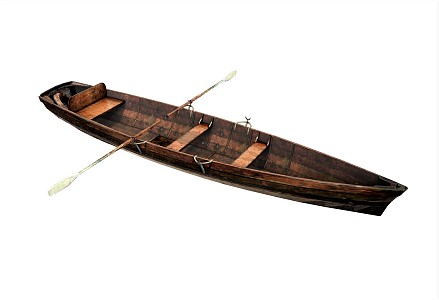 Modern Boat Canoe Wooden Boat 3d model