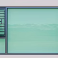 modern floor-to-ceiling windows 3d model