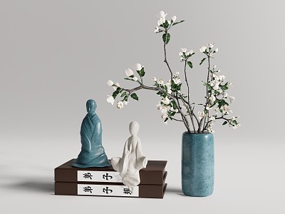 New Chinese vase ornaments 3d model