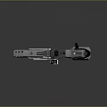 Tactical Silver Black Pistol With Red Dot Sight And Textured Grip Design 3d model