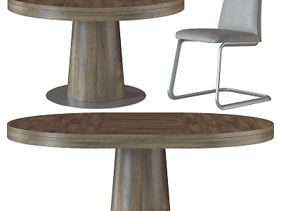 Table and Chair Combination BoConcept lausanne GRANADA Table and Chair 3d model