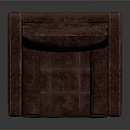 Brown Upholstered Single Seater Sofa With Cylindrical Armrests And Slim Metal Legs