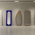 Modern mirror shaped full-length mirror 3d model