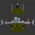 Reduction device reducer reduction gear device auto parts 3d model