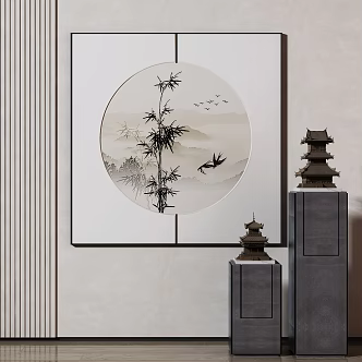 New Chinese Decorative Painting 3d model