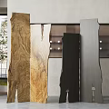 Modern Wooden Room Dividers in Natural Black and Gray for Interior Decoration