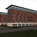 Modern Dormitory Building School Student Dormitory 3d model