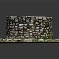 Natural Stone Circular Garden Ornament With Square Slab Base And Green Moss