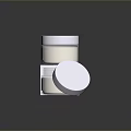 Skincare Cream Jars With Silver Lids And White Packaging Boxes 3d model