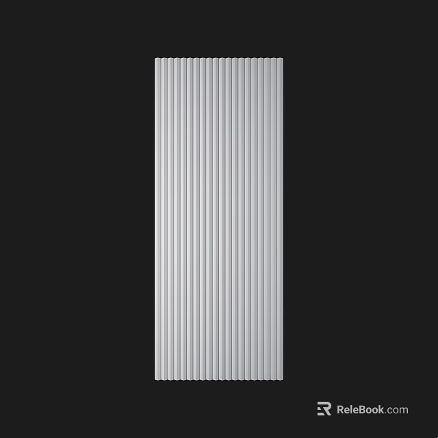 White Vertical Striped Wooden Wall Paneling For Modern Interior Wall Decor 3d model 