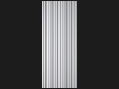 White Vertical Striped Wooden Wall Paneling For Modern Interior Wall Decor 3d model