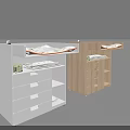 Wooden and White Baby Crib with Storage Drawers and Patterned Mattress