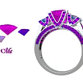 Many Ofs Event Storefront With Purple Gemstone Ring Display And Decorations