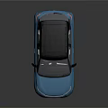 Futon Blue SUV With Black Roof And Black Wheels And Modern Front Face Design