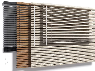 Various Material Window Blinds in Different Colors for Modern Home Decoration 3d model