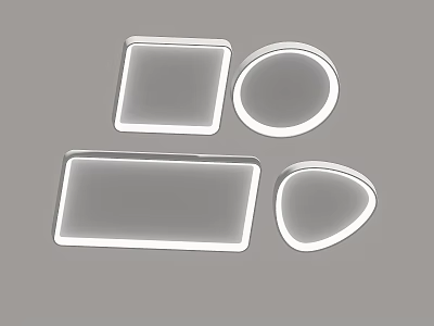 Ceiling Lights With Various Shapes For Home Decor 3d model