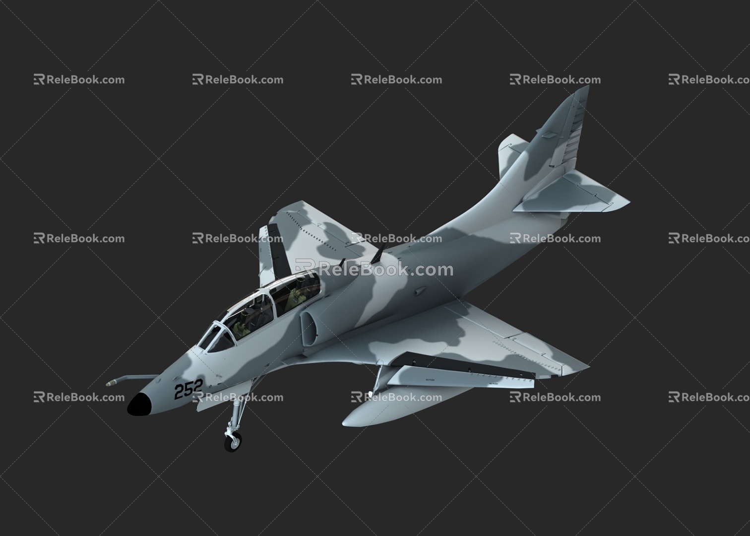 A4 Skyhawk aircraft 3d model