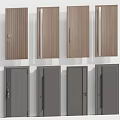 Modern Hinged Doors With Various Wooden And Gray Panel Designs For Home Interior