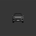 White Sporty SUV With Black Roof And Blue Alloy Wheels Design
