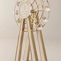 Elegant Ferris Wheel Decorative Model With Golden Structure Light Elements And Tianfuan Brand