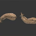 Two Brown Fabric Sacks As Practical Household Supplies With Rope Ties