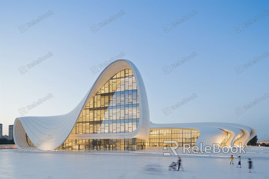 Modern Cultural Center Aliyev Cultural Center model