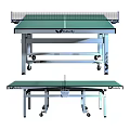 Butterfly Portable Table Tennis Table With Green Top And Rolling Wheels