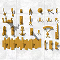 Various Metal Hooks With Different Shapes And Designs For Home Use 3d model