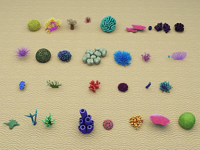 Modern Coral 3d model Modern Coral 3d model