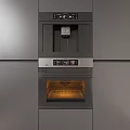 Modern Built in Kitchen Appliances Black Oven With Digital Control Panel 3d model