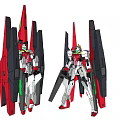 Red White Black Electric Toy Robot With Mechanical Arms And Legs Design