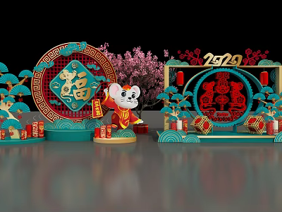 New Chinese Style Beauty Chen Spring Festival New Year Beauty Chen 3d model