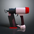 Handheld Home Use Glue Gun With Black White Red Design And Stable Stand