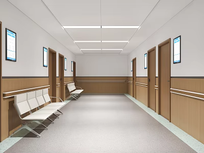Hospital aisle consulting room aisle ward aisle 3d model